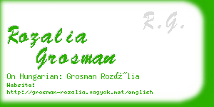 rozalia grosman business card